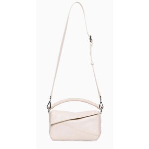 Walter Baker W9134 Oyster Woven Handle Jagger Leather Crossbody Bag